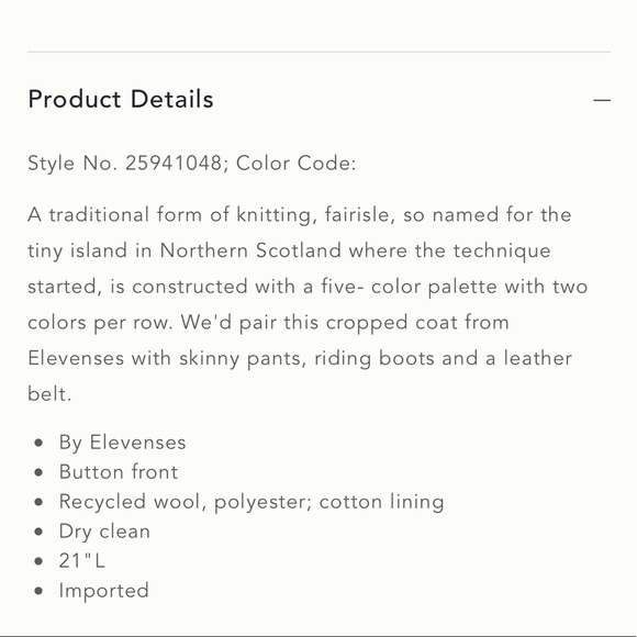 Anthro Elevenses Buckhaven Fair Isle Jacket 2 - Picture 14 of 14